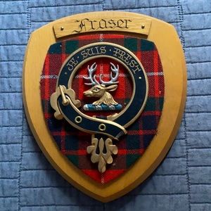 Fraser clan plaque.